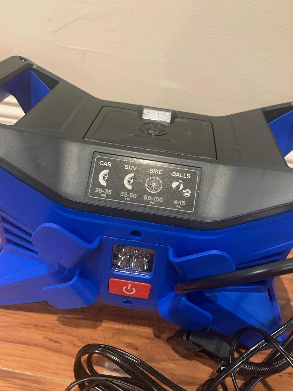 Kobalt Dual-Power Inflator #791911 Portable Air Compressor Inflator Tire Pump